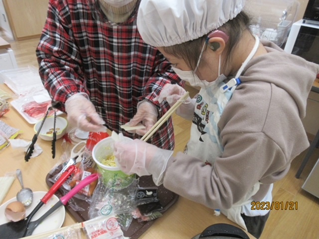 お好み焼き作り